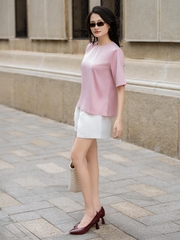 CHICATIQUE Áo lụa tay ngắn Dovie