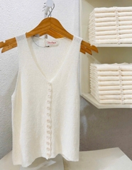 Áo dệt kim CHICATIQUE Erin nút cài basic thanh lịch