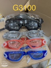 Kính bơi G3100 chống sương mù, dây đeo và miếng đệm 100% silicon, có nút tai (1T*12H*12C) TNECHO