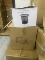 Ly cắm bút sắt tròn lưới 802 - trắng, đen (1T*8H*12C)