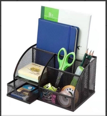 Kệ cắm bút nhiều ngăn dạng vuông 8089 màu đen (1T*24C)