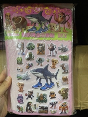 Hình dán (Sticker) - LAA -cá mập (1T*300B*10V)