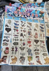 Hình xăm 3D ( 1T*200V*12 TỜ )