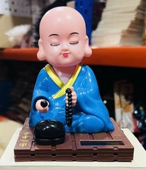 Tượng chú tiểu gõ mõ năng lượng X167ABCD - màu xanh dương (1T*100C)