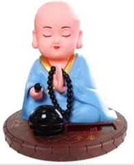 Tượng chú tiểu gõ mõ năng lượng X618ABC (1T*150C) - màu xanh