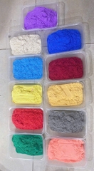 Cát dẻo tạo hình (Cát động lực) 1 gói = 1kg ( xanh lá, đỏ, vàng nhạt , xanh biển, trắng, cam nhạt, xám, vàng đậm, đỏ đô, xanh dương, tím )