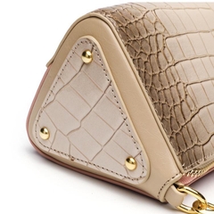 P4_Túi Đeo Vai Da Bò Hoạ Tiết Cá Sấu, Kích Thước 22cm