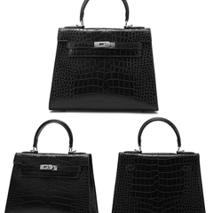 M6_Túi Xách Kelly Da Bò Thật, Kích thước 25cm, Có Hộp Cao Cấp Làm Quà Tặng HuynhBi Luxuru