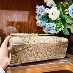 J6_Túi Xách Nữ Da Bò Vân Cá Sấu Cao Cấp Lót Da, Túi Đi Tiệc Sang Chảnh Đẳng Cấp- HuynhBi Luxury Bag