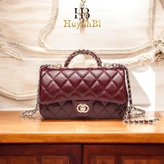 A4_Túi Xách Tay Nữ Da Bê Thật Vân Siu Đẹp, Có Dây Đeo Chéo, Có Hộp