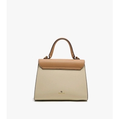 Túi Xách Nữ Da bò HUỲNHBI-D45 Đính Hoa Sang Trọng Kích Thước 21cm Bag Da hersani, túi đi tiệc sang trọng Hoa Len Kem