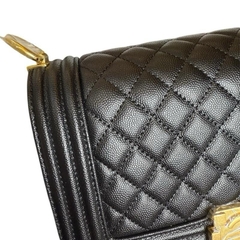 O2_[FULL BOX HÃNG] Túi Xách Nữ Da Thật, Da Bê Caviar Trần Ô Trám Khoá Vàng, Kích Thước 25cm