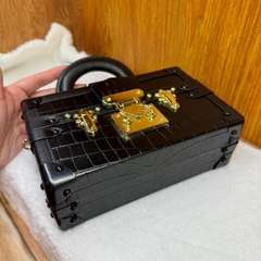 E8_Túi Cốp Nữ Chữ Nhật Da Bò Sang Chảnh Kích thướt 20cm Bag Cốp Vuông Kem