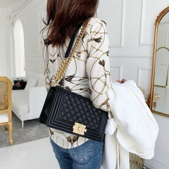 O2_[FULL BOX HÃNG] Túi Xách Nữ Da Thật, Da Bê Caviar Trần Ô Trám Khoá Vàng, Kích Thước 25cm