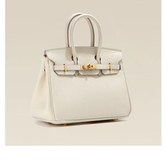 J4_(Có Hộp) Túi Xách Nữ Siêu Phẩm Birkin Da Bò Togo Nhập Khẩu Size 25cm, HuynhBi Luxury Bag Len