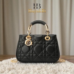 O9_(Có Hộp)Túi Xách Da Bò Dập Ô Trám, size 24cm HuynhBi LuxuryBag