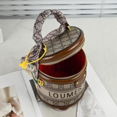 G8_Túi Cốp Lồng Nữ Da Bò Sang Chảnh,Kích Thướt cao 17cm, Tặng Kèm Khăn Lụa, Lớp Lót Lụa Xịn, Có Dây Đeo Chéo - HUỲNH BI Bag