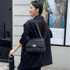 B9_(Có Hộp)Túi Đeo Vai Da Bò Thật HuynhBi, Kích thước 25cm, Làm Quà Tặng