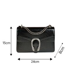 HuynhBi O7_Túi Đeo Chéo Nữ Da Bò Thật, Khoá Đầu Rồng, Kích Thước 23*16*9, Có Hộp Cao Cấp Làm Quà Tặng