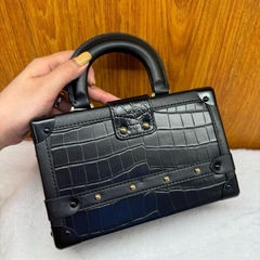 E8_Túi Cốp Nữ Chữ Nhật Da Bò Sang Chảnh Kích thướt 20cm Bag Cốp Vuông Kem