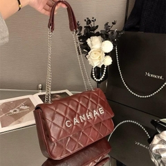 HuynhBi O8_Túi Đeo Vai Nữ Chất Liệu Da Cừu Thật, Kích Thước 24cm, Có Hộp Cao Cấp Làm Quà Tặng