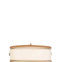 L4_Túi Xách Nữ Họa Tiết Thêu Tinh Xảo Đẳng Cấp, Kích Thước 22x14x8 Bag Kem Da Hoa