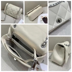 P3_Túi Đeo Vai Nữ Da Bò Nhập Khẩu, Khoá Đính Đá Kích Thước 24cm Kèm Hộp-HuynhBi