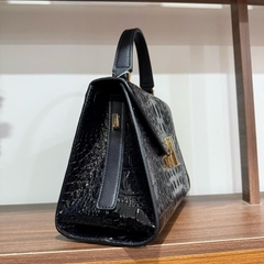 L8_Túi Xách Da Bò Hoạ Tiết Cá Sấu, Kích Thước 25x20x10 Kèm Hộp Bag Nữ Kem
