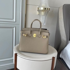 J4_(Có Hộp) Túi Xách Nữ Siêu Phẩm Birkin Da Bò Togo Nhập Khẩu Size 25cm, HuynhBi Luxury Bag Len