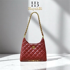 Z12_Túi Nữ Hobo Da Cừu Thật Mềm Dày, Chi Tiết Đồng Không Gỉ [CÓ HỘP] Kích Thước 29x23x10cm- HuynhBi