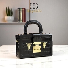 E8_Túi Cốp Nữ Chữ Nhật Da Bò Sang Chảnh Kích thướt 20cm Bag Cốp Vuông Kem