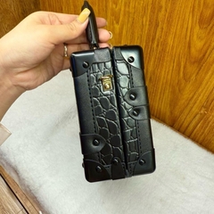 E8_Túi Cốp Nữ Chữ Nhật Da Bò Sang Chảnh Kích thướt 20cm Bag Cốp Vuông Kem