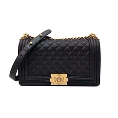 O2_[FULL BOX HÃNG] Túi Xách Nữ Da Thật, Da Bê Caviar Trần Ô Trám Khoá Vàng, Kích Thước 25cm