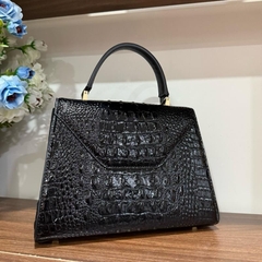 L8_Túi Xách Da Bò Hoạ Tiết Cá Sấu, Kích Thước 25x20x10 Kèm Hộp Bag Nữ Kem