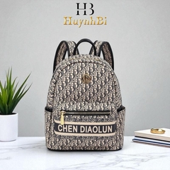 Balo Da Thật, Đựng vừa Laptop 11in,Kích Thước 29.5x26x13.5 Kem Đeo Vai Backpack Balo Du Lịch