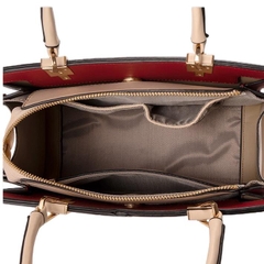 Z6_Túi Xách Nữ Họa Tiết Thêu Hoa Trên Da Bò Cao Cấp, Kích Thước 29cm, 5 Ngăn Bag Kem túi  xách