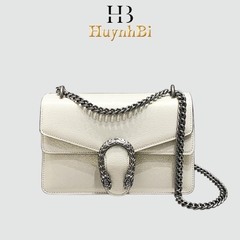 HuynhBi O7_Túi Đeo Chéo Nữ Da Bò Thật, Khoá Đầu Rồng, Kích Thước 23*16*9, Có Hộp Cao Cấp Làm Quà Tặng