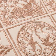 Z6_Túi Xách Nữ Họa Tiết Thêu Hoa Trên Da Bò Cao Cấp, Kích Thước 29cm, 5 Ngăn Bag Kem túi  xách