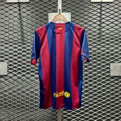 ÁO BÓNG ĐÁ BARCELONA 2014/15 SÂN NHÀ (In ấn note vào ghi chú đơn hàng, tên số 70k, patch C1 40K)