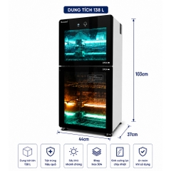 TỦ SẤY TIỆT TRÙNG RANOX 138L CAO CẤP
