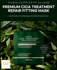 Mặt nạ Thạch Rau Má Wellderma Cica Treatment Repair Treatment Mask 25ml - 1 Hộp 4 Mặt nạ