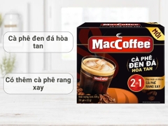 Cà Phê Đen Đá MacCoffee 2 in 1 Gói 220g – Cà Phê Hòa Tan Tiện Lợi, Hương Vị Đen Đá Truyền Thống, Dùng Pha Lạnh
