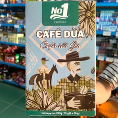[Hộp 10 Gói] Cafe Dừa Hòa Tan No1 200g - Cà Phê Cốt Dừa Thơm Béo, Đậm Vị "Rất Gu"