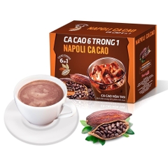 Cacao sữa hoà tan 6in1 Napoli 22g/gói - Bổ sung Mầm Lúa Mạch và Cafe Moka 220g