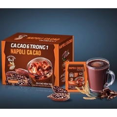 Cacao sữa hoà tan 6in1 Napoli 22g/gói - Bổ sung Mầm Lúa Mạch và Cafe Moka 220g