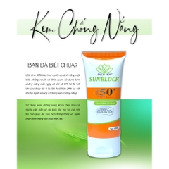 Kem Chống Nắng Dưỡng Ẩm SPF 50 PA++ Bạch Tiên 60ml