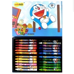 Bút Sáp 24 Cây Màu Doraemon Màu Sắc tự Nhiên
