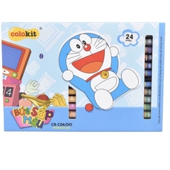Bút Sáp 24 Cây Màu Doraemon Màu Sắc tự Nhiên