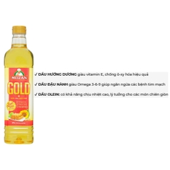 Dầu ăn cao cấp Meizan Gold chai 1 lít, 2 lít