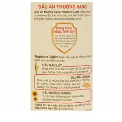 Dầu ăn thượng hạng Neptune Light chia 1 lít, 2 lít